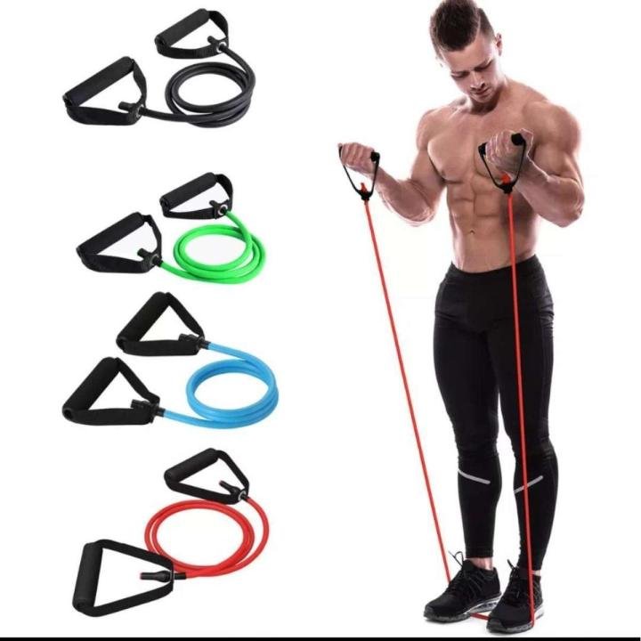 120cm Yoga Pull Rope Elastic Resistance Bands Fitness Workout Exercise Tubes Practical Training Rubber Tensile Expander