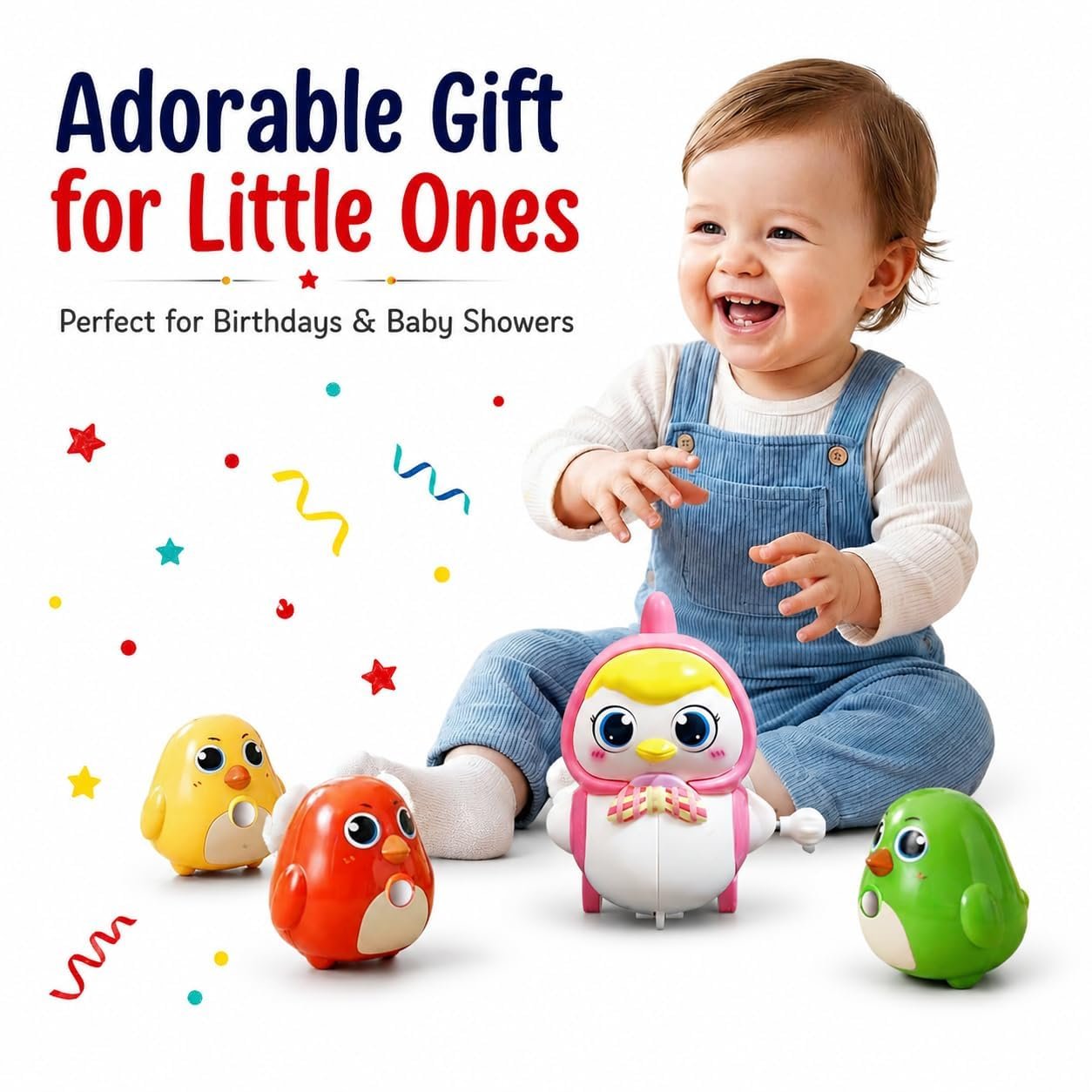 Baby Cute Cartoon Chick Wind Up Walking Toy 1Pcs